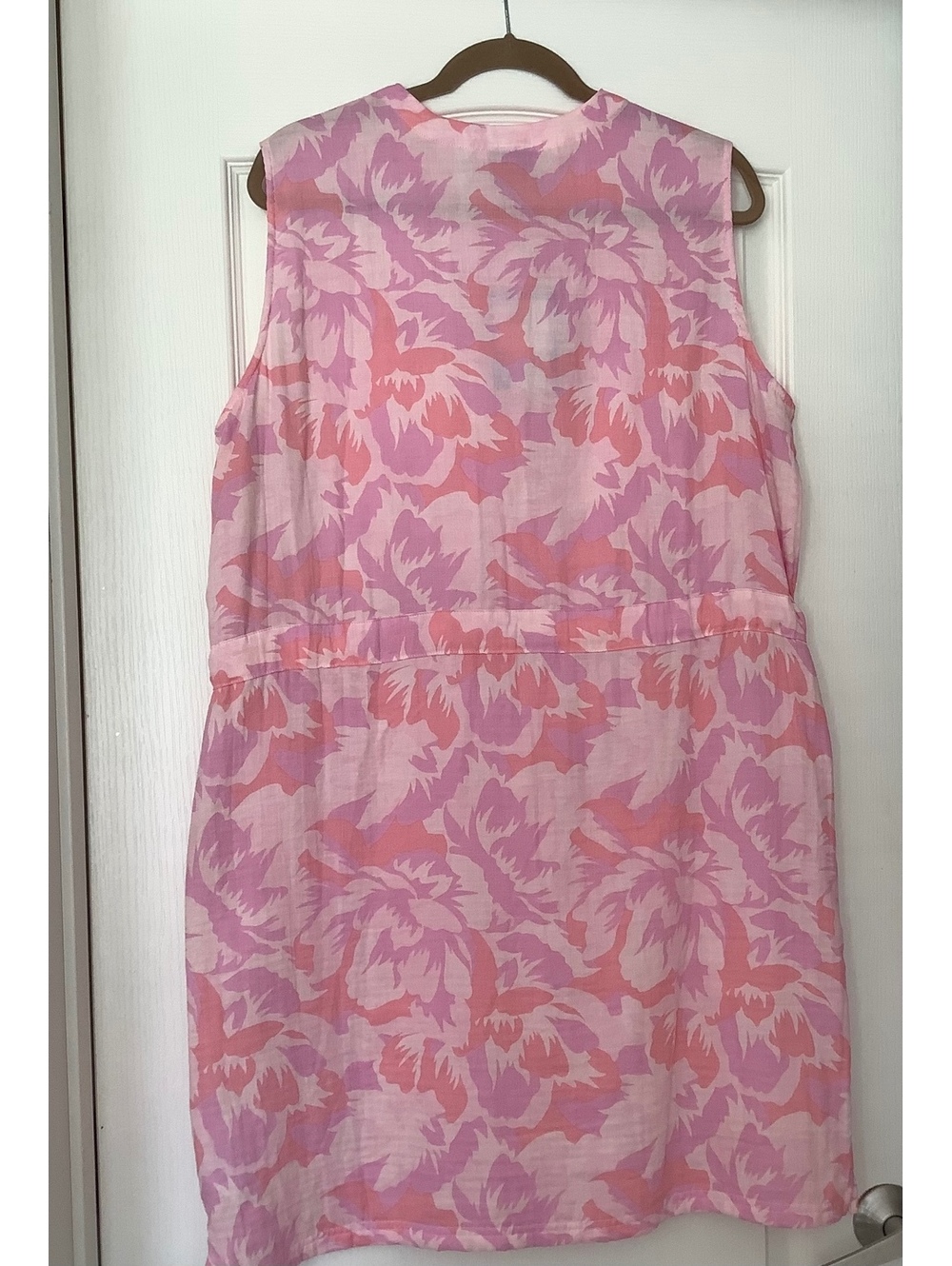 NWT Columbia Sleeveless Pink Floral Cotton Dress XL